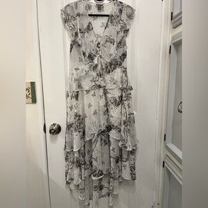 Chelsea28 Grey and White High Low Dress